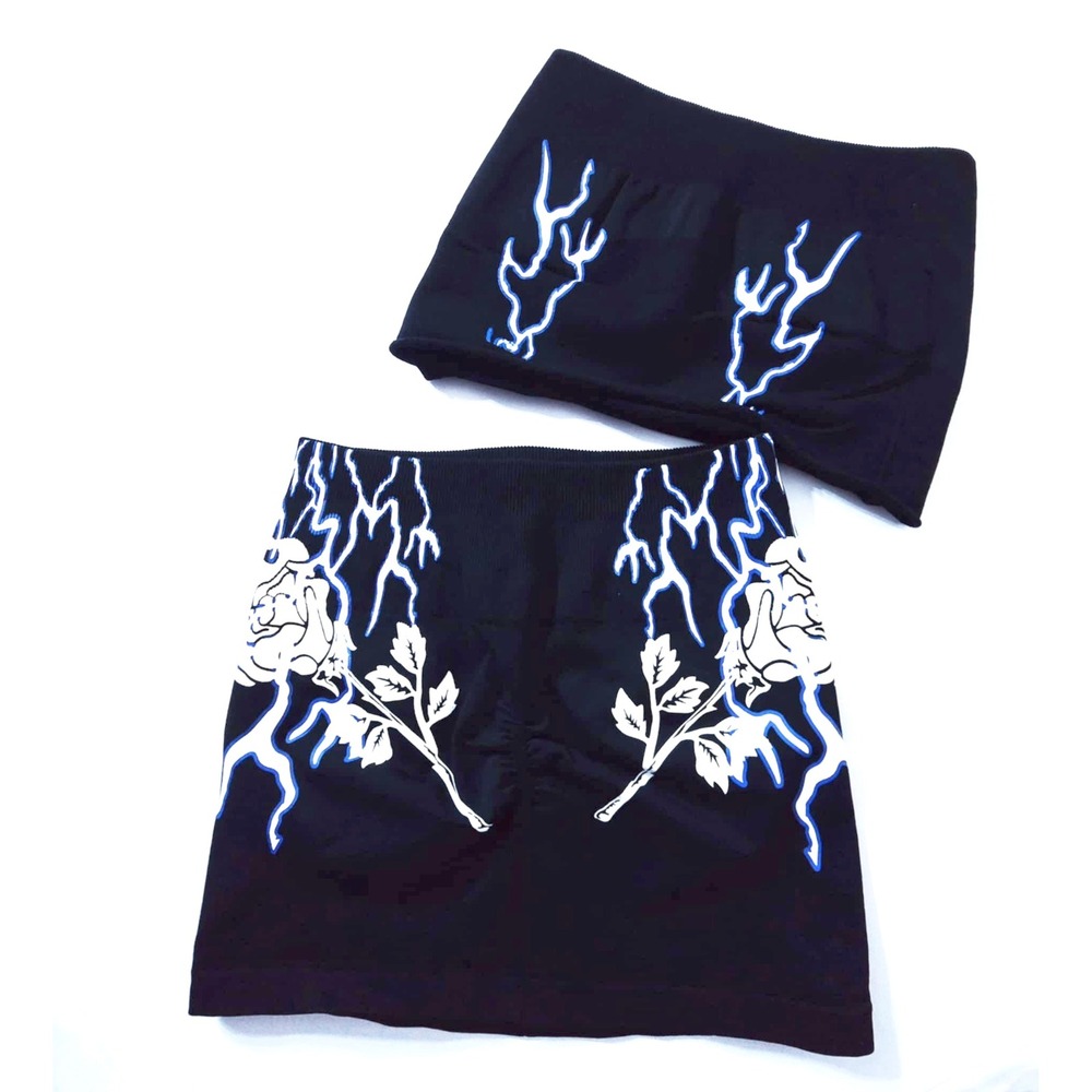 Civil Regime Thunderstruck Bandeau and Skirt Sample Set in Size Small - Picture 2 of 7